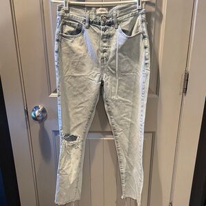 Pistola Light Blue Ripped Ankle Jeans